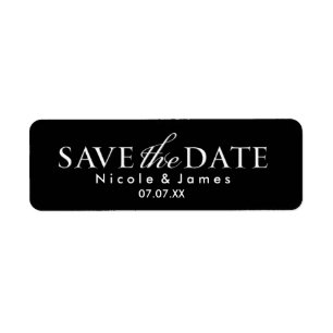 SAVE THE DATE White Typografy Aufkleber