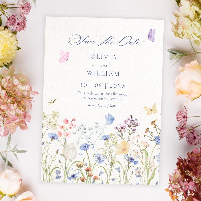Save The Date Wild flowers wedding (Créateur téléchargé)