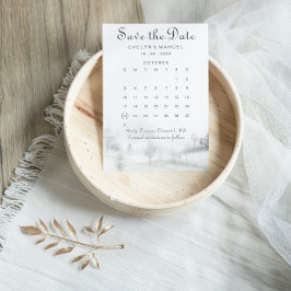 Save The Date Winter Mountain Forest Enregistrer le calendrier d