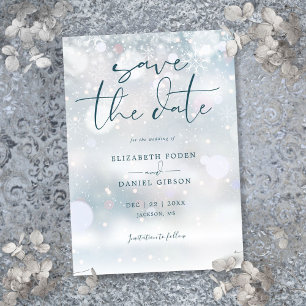 Save The Date Winter Wonderland Mariage de neige