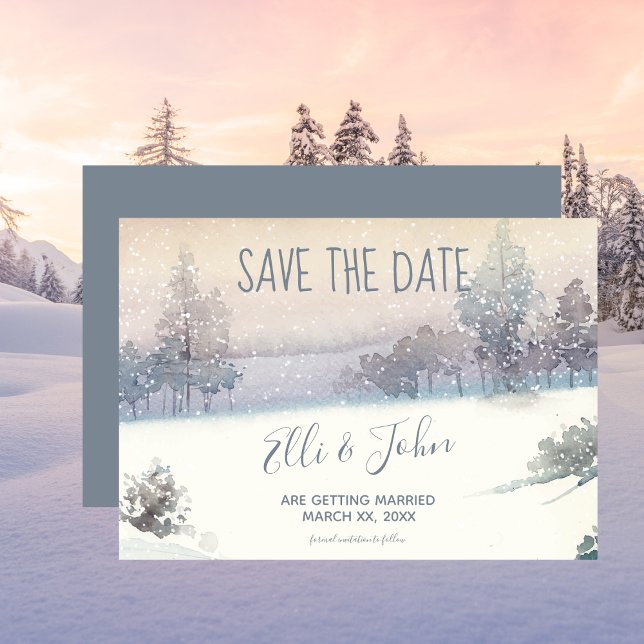 Save the Date Winterhochzeit (Save The Date Winter Wedding Announcement)