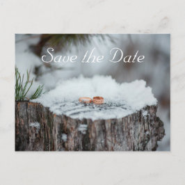 Save the Date - Winterhochzeit Ankündigungspostkarte