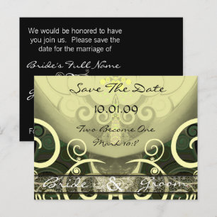 Save the Date wirbelnde Cala Lily Postkarte