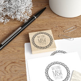 Save the Date Wreath DIY Wedding Rubber Briefmarke Gummistempel