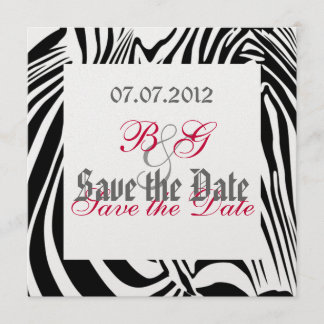Save The Date Zebra Enregistrer la date