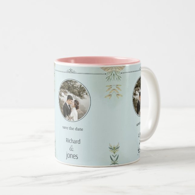 Save the Date Zweifarbige Tasse (VorderseiteRechts)