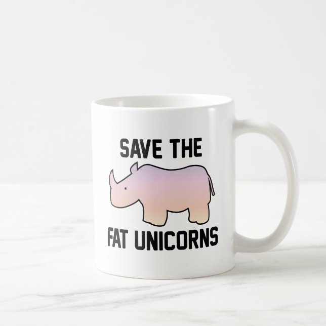 Save The Fat Unicorns Kaffeetasse (Rechts)