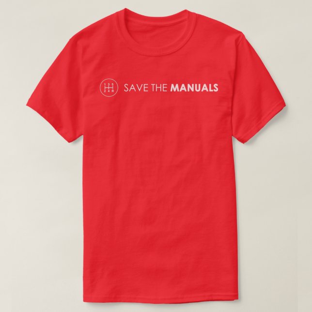 Save the Manuals Car Culture T-Shirt (Design vorne)
