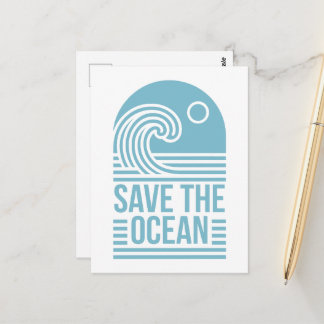 Save the ocean activist quotes aesthetic postkarte