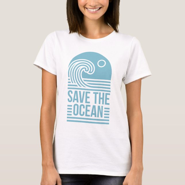 Save the ocean activist quotes aesthetic T-Shirt (Vorderseite)