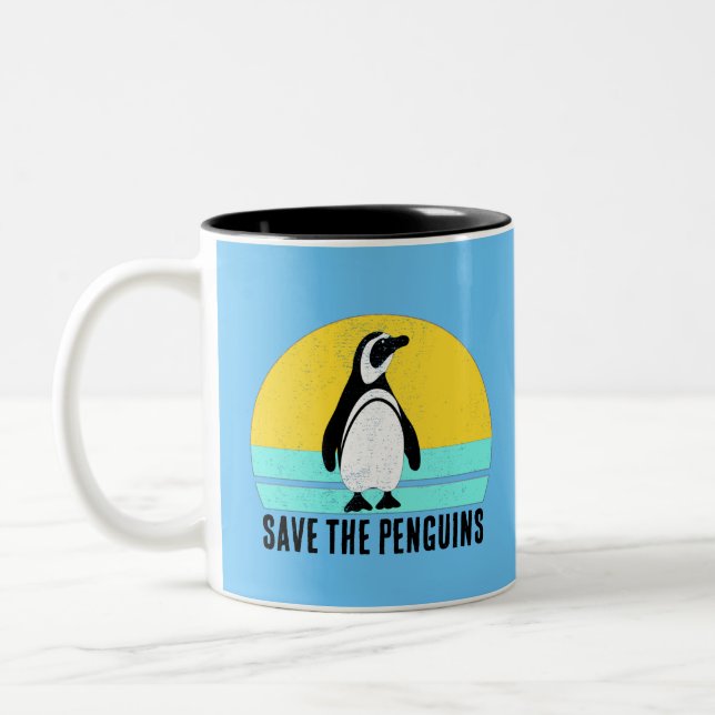 Save The Penguins Zweifarbige Tasse (Links)