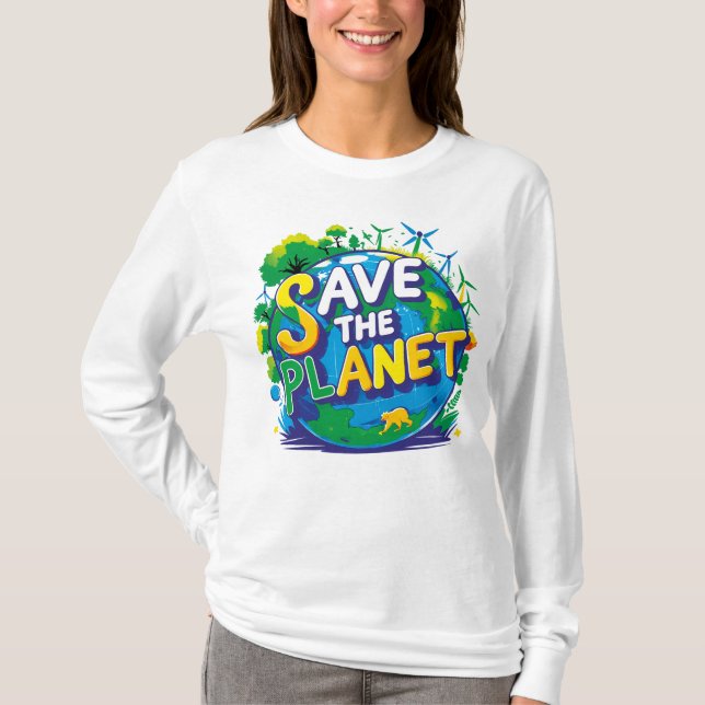 save the planet T-Shirt (Vorderseite)