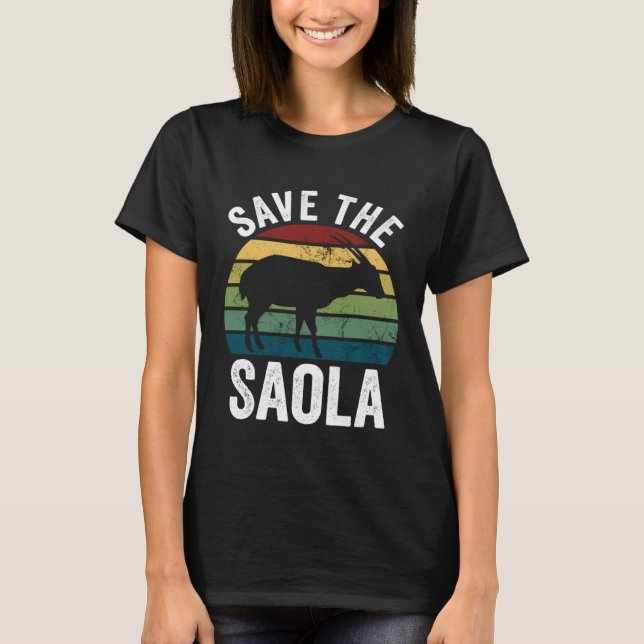 Save The Saola Wildlife Preservation Conservation T-Shirt (Vorderseite)