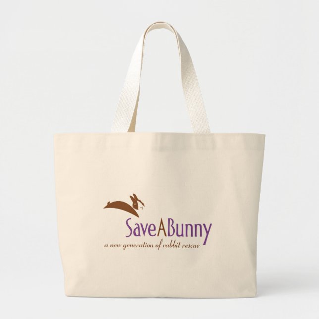 SaveABunny Logo Jumbo Stoffbeutel (Vorne)