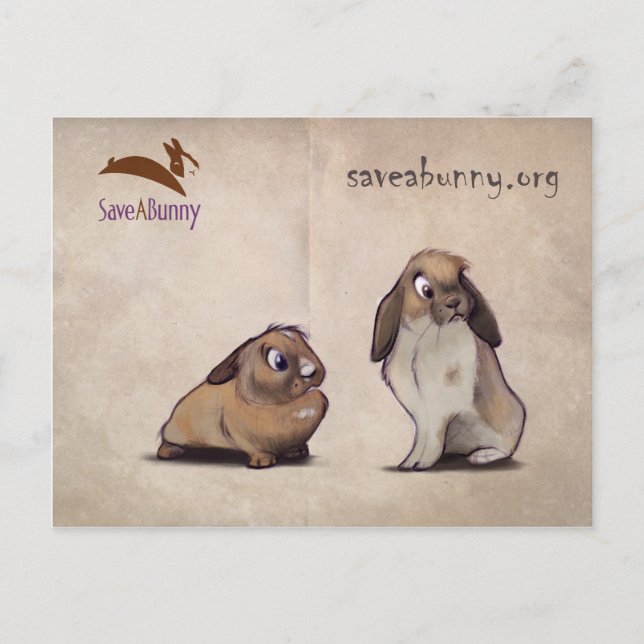 SaveABunny Postcard Postkarte (Vorderseite)
