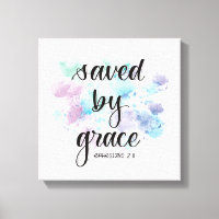 Saved by grace | watercolor background 