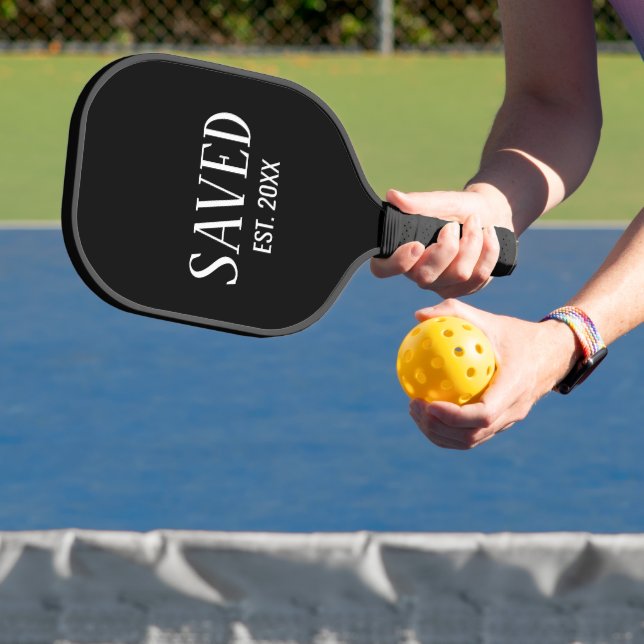 Saved Est Established White Caps Christian Pickleball Schläger (InSitu)