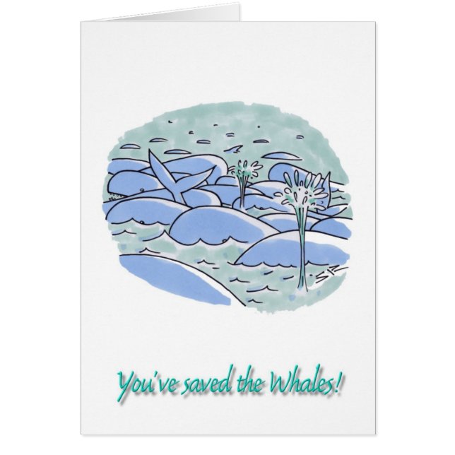 Saved Whales greeting card (Devant)