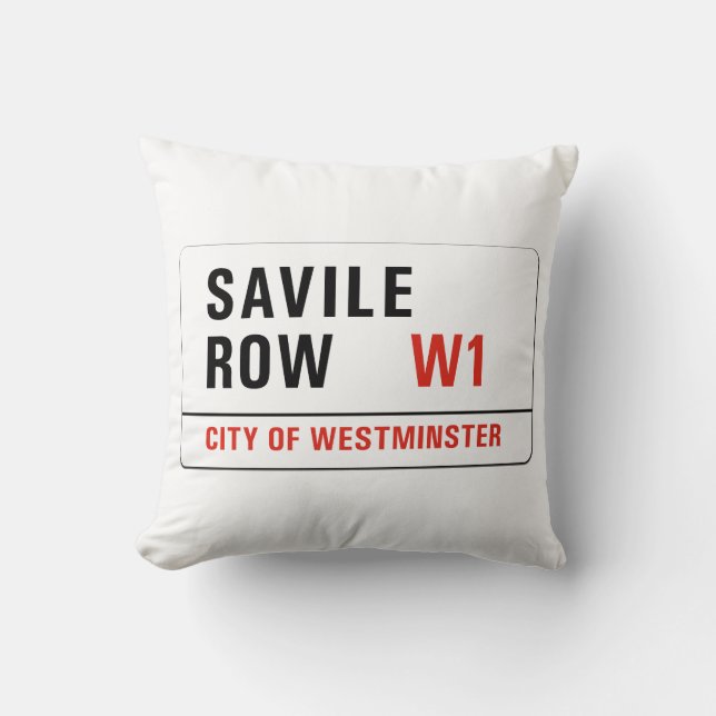 Savile Reihe, London-Straßenschild Kissen (Vorderseite)