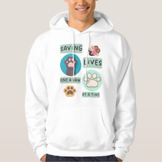 Saving Lives One Paw At A Time – Vet Animal Design Hoodie
