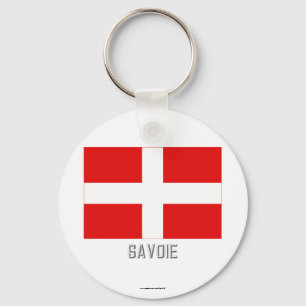 Savoie-Flag mit Namen Schlüsselanhänger