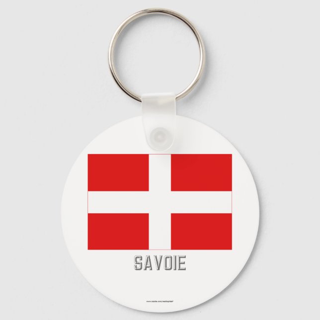 Savoie-Flag mit Namen Schlüsselanhänger (Vorderseite)
