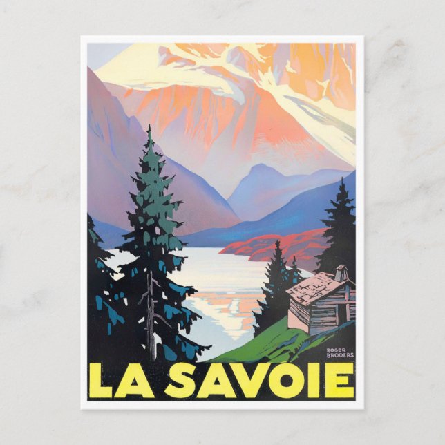 Savoie Frankreich Vintage Reise Postkarte (Vorderseite)