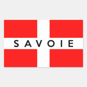 savoie provinz france franz. text name rechteckiger aufkleber