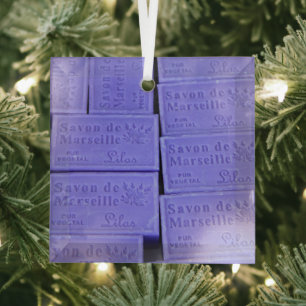Savon de Marseille Lavender Soap Ornament Aus Glas