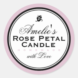 SAVON DE ROSE ET AUTOCOLLANT DE BOUGIE
