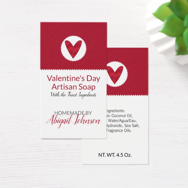 Savon fait main pour la Saint-Valentin Red Heart (Bureau)
