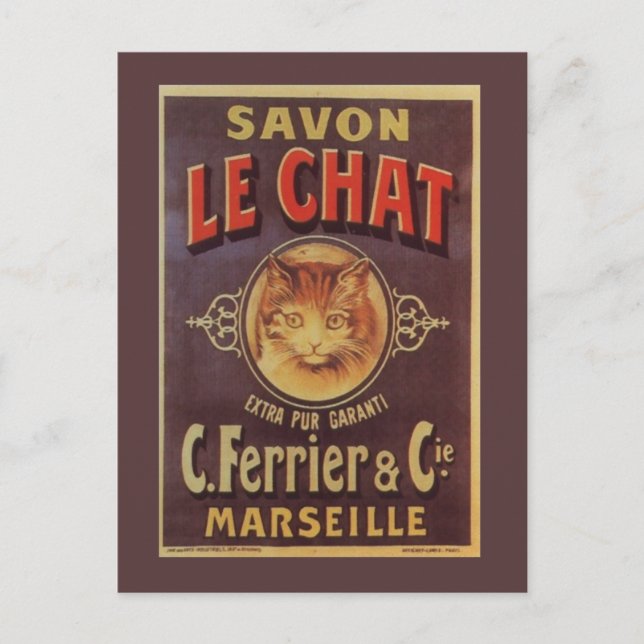 Savon Le Chat Vintage Seife Postkarte (Vorderseite)