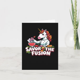 Savor Die Fusion Unicorn Aufkleber Karte