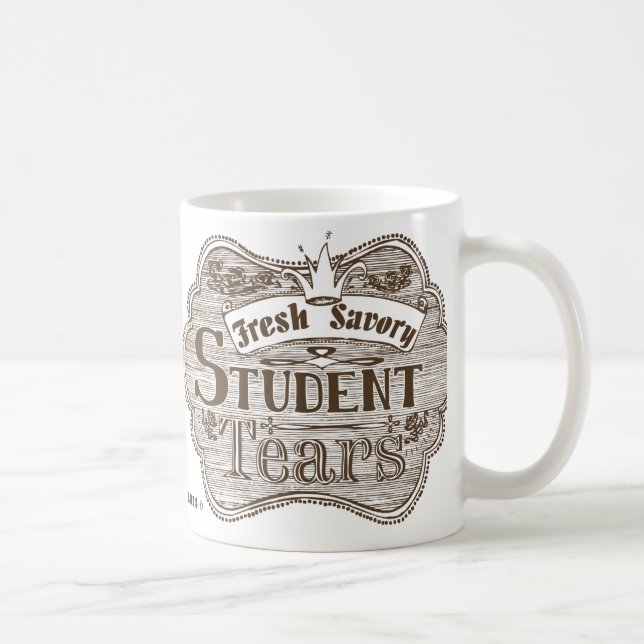Savory Student Tees Hand Drawn Chalkboard Kaffeetasse (Rechts)