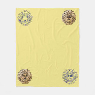 Savoy Logo blanket yellow Fleecedecke