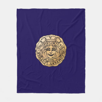 Savoy Logo-Decke navy Fleecedecke
