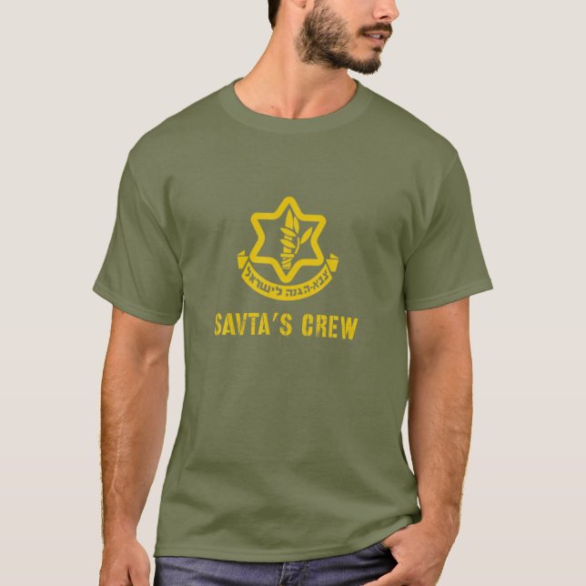 Savtas Crew Jüdische Oma Savta Israel Idf Tzaha T-Shirt (Vorderseite)