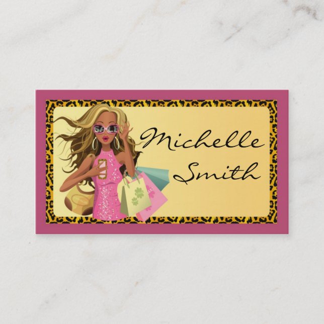 Savvy Shopper Personal Shopper Business Card 2 Visitenkarte (Vorderseite)