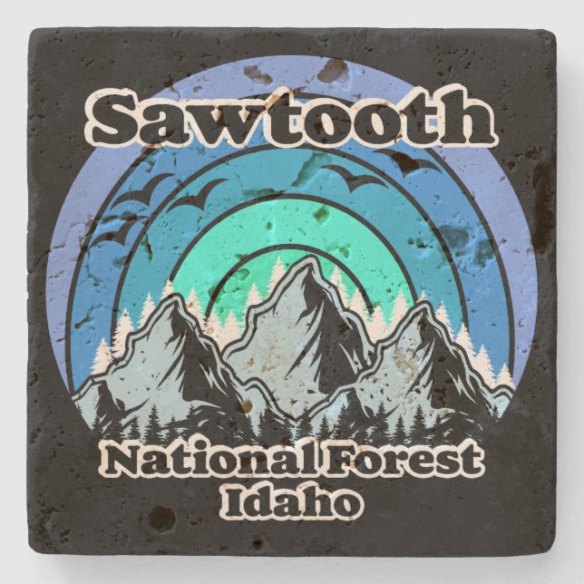 Sawatooth National Forest Steinuntersetzer (Vorderseite)