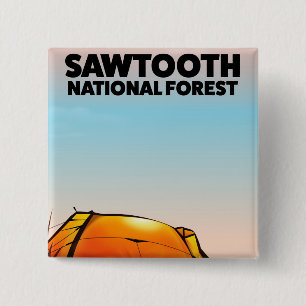 Sawtooth National Forest Reiseplakat Button
