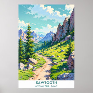Sawzahnbahn, Nationalweg, Idaho Poster