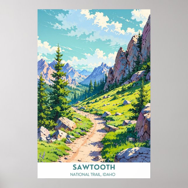 Sawzahnbahn, Nationalweg, Idaho Poster (Vorne)