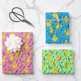 Sax Chick Saxophones Musiknoten Wrapping Paper Sh Geschenkpapier Set