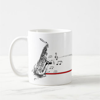 Sax-musikalische Tasse für Musik-Liebhaber