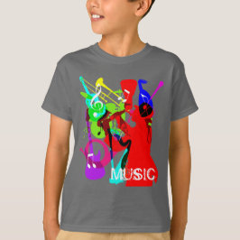 Sax Player Musical Instrument Medley Music Graphic T-Shirt