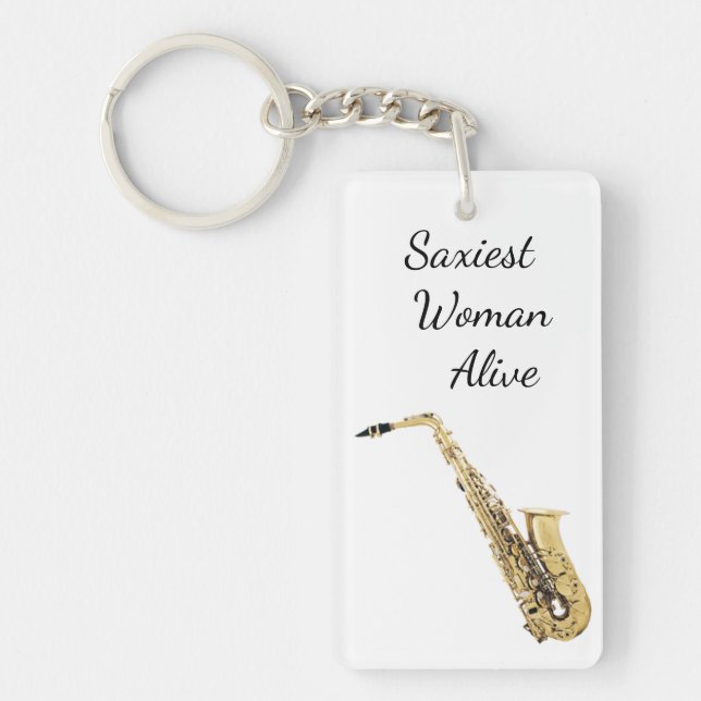 Saxiest Saxophone Keychain Schlüsselanhänger (Vorderseite)