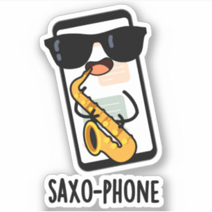 Saxo-phone Lustige Handypuns  Aufkleber