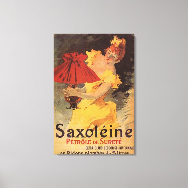 Saxoleine Lamp Oil Red Lampshade Leinwanddruck (Vorderseite)