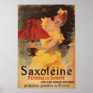 Saxoleine Lamp Oil Red Lampshade Poster