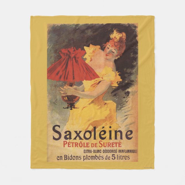 Saxoleine Lampen-Öl-Rot-Lampenschirm Fleecedecke (Vorderseite)